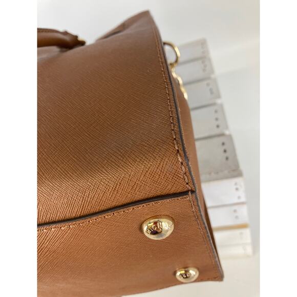 MICHAEL KORS, HAMILTON LARGE BROWN LEATHER SHOULDER BAG ASIS - Picture 8 of 15